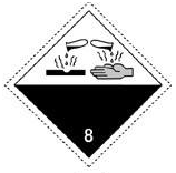 8類鉛酸蓄電池的危險(xiǎn)貨物運(yùn)輸警示標(biāo)簽